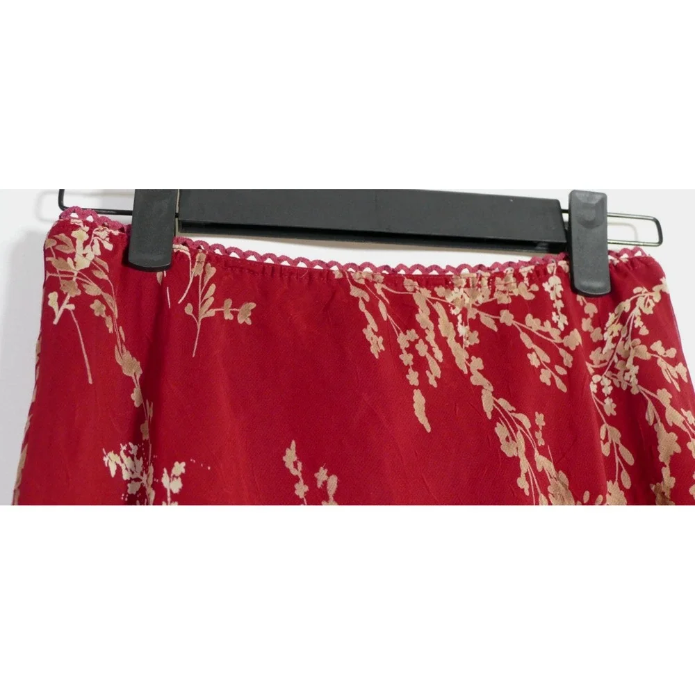 VTG Helium Y2K Fairy Grunge Whimsigoth Midi Skirt Size XS Floral Asian Inspired